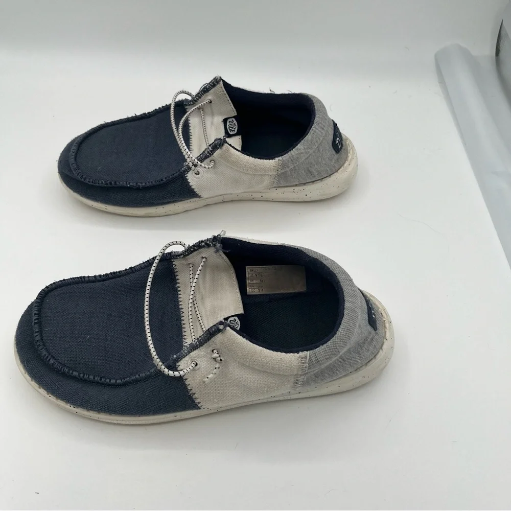 Hey Dude Blue and Grey Moccasins Slip-On Comfort